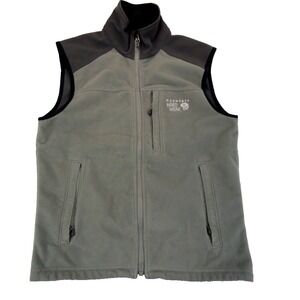 Mountain Hardwear Airshield‎ Tech Fleece Vest Gray Black Full-Zip Men's Small